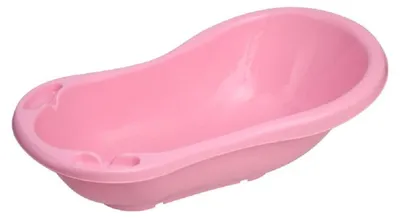 Image de Lorelli Baignoire pour bébé avec compartiments de rangement, 84 cm de long, forme ergonomique dès la naissance rose
