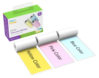 Produktbild von Thermoaufkleber für myFirst Insta Wi, Insta 20 & Insta 2, pink, blau und gelb
