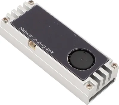 Obrázek produktu pro Chladič NVMe M.2 se zobrazením teploty Hliníkový vysoce výkonný chladič SSD s dvojitými tepelnými silikonovými podložkami Stříbrná barva
