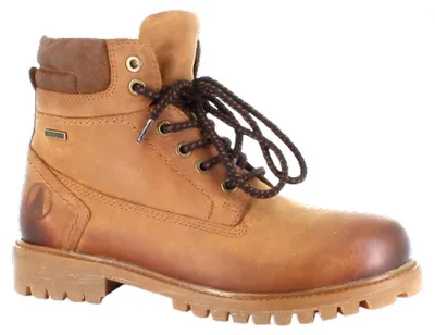 Produktbild von Stiefelette aus Leder in Cognac, wasserdicht, mit warmem Schafsfellfutter