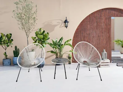 Produktbild von Bistro-Set 3tlg. HGE53-WEI weiß