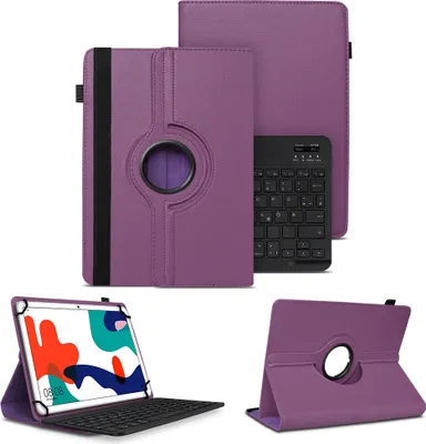 Produktbild von Schutzhülle Huawei MatePad 10.4 Hülle Tablet Tasche QWERTZ Bluetooth TastaturFarben:Lila