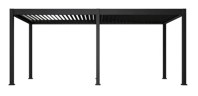 Produktbild von Weide E-Deluxe | elektrische Pergola mit LED | Voll Aluminium | 3 x 6 M | motorisiertes Lamellendach anthrazit