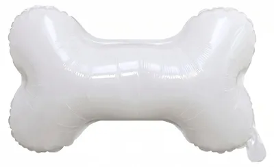 Obrázek produktu pro Balonek ve tvaru zvířete, balonek ve tvaru kosti, bílá barva, rozměry 60x40 cm – dekorace na psí oslavu