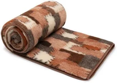 Produktbild von Best Wool Merino Wolldecke Schurwolle 140x200 cm Fleckchen – Kuscheldecke aus 100% Wolle ca. 500 g/m² flauschig & atmungsaktiv