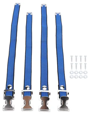 Produktbild von 4 Stück Trockenbau-Stelzengurte, flexible Schnalle aus Nylon und Aluminiumlegierung, verstellbares Fußband-Set, Ersatzteil für Blau