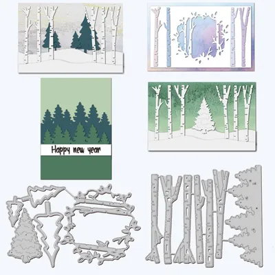 Productafbeelding van Stanzvormen voor kerstdecoraties - wintermutsen, sjaals en sneeuwvlokken