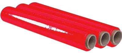 Stretchfolie rot 50 cm x 200 m, 3 Rollen, Handfolie