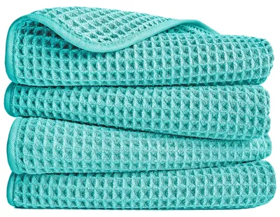 Produktbild von Mikrofasertücher 430 g/m² fusselfrei schnelltrocknend Waffelstruktur 40 x 76 cm 4 Stück