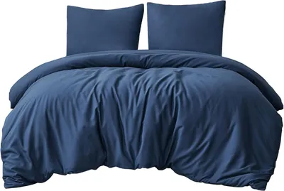 Produktbild von Bettwäsche-Set 200 x 220 cm, 2 Kissenbezüge 80 x 80 cm, blau, Mikrofaser, für Schlafzimmer