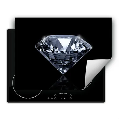 Produktbild von DarHaus Herdabdeckplatte 80x52 cm Anti Rutsch Matte Aufrollbar, schwarz - Diamant