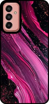 Produktbild von Smartphonica Handytasche Passend für Samsung Galaxy M13 4G / M23 mit Marmordruck - TPU Rückendeckung Fall Marmor Design - Lila Rosa