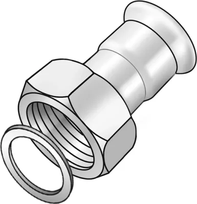 Productafbeelding van KE Kelit NP455, STEELFIX, roestvrijstalen persfitting, IG 22x1", 1 stuk.