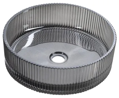 Produktbild von ANHELO Glaswaschbecken zum Aufsetzen, Durch. 39,5cm, Schwarz