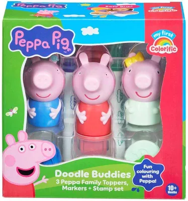 Imagen del producto de COLORIFIC - Set de 3 figuras "Doodle Buddies" de Peppa Pig