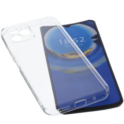 Produktbild von foto-kontor Hülle kompatibel mit Blackview A95 Tasche Gummi TPU Schutz Handytasche transparent