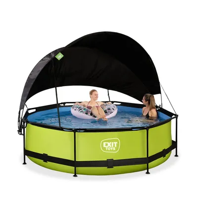 Produktbild von EXIT Lime Pool ø300x76cm mit Filterpump und Sonnensegel - grün
