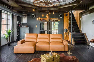Produktbild von KAWOLA Big Sofa DORI Leder cognac Longchair links