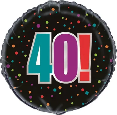 Produktbild von Unique Party - Folienballon "Cheer", 40. Geburtstag - Folie SG23742 (Einheitsgröße) (Schwarz)