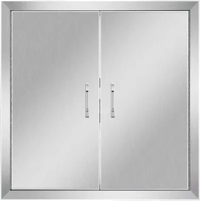 Productafbeelding van Buitenkeuken Deuren - Toegangsdeur Paneel - Buiten Koken - Roestvrij Staal - 61 x 61 cm - Zilver