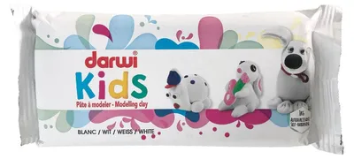 Zdjęcie produktu dla Glinka samoutwardzalna DARWI Kids 1000 g biała