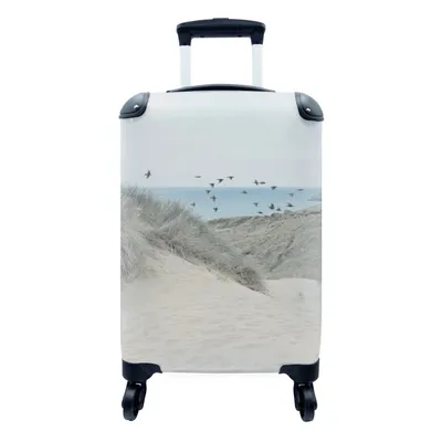 Produktbild von MuchoWow® Koffer Handgepäck Trolley Rollkoffer Kleine Reisekoffer mit 4 Rollen - Strand - Vogel - Meer - Cabin Size < 55x40x23 cm & 55x40x20 cm - Fotokoffer - Kabinenkoffer - Boardgepäck - Reise-Box - Reisekoffer - Reisegepäck - Koffer mit Bild - Trolley für Kinder