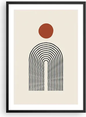 Produktbild von Gerahmtes Poster - Schwarzer Rahmen - Abstraktion Grafik Linien - 50x70 cm - Wand Bild - Wanddeko - Wandbilder - Kunstposter - Wandposter - Bilderrahmen - Bilder - Kunstdruck - P2BPA50x70-5035