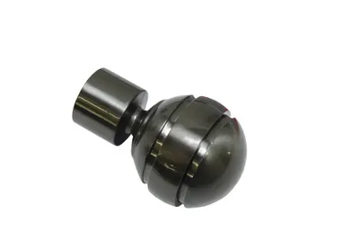 Produktbild von Gardinia Endknöpfe für Gardinenstangen, 2 x Endstück Kugel, Serie Chicago, Metal