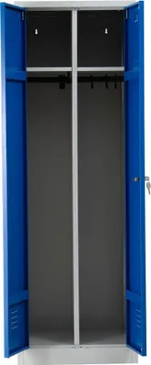 Produktbild von Gürkan Spind lichtgrau, enzianblau 103448, 1 Schließfach 60,0 x 50,0 x 180,0 cm