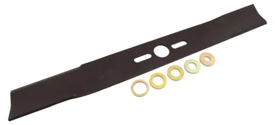 Produktbild von 45 cm Messer Ersatzmesser mit Reduzierringen 25,4mm passend Rasenmäher