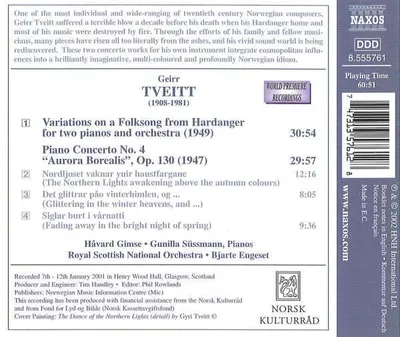 Produktbild von Gimse/Süssmann/Engeset/Rsno: Klavierkonzert 4/Variatione