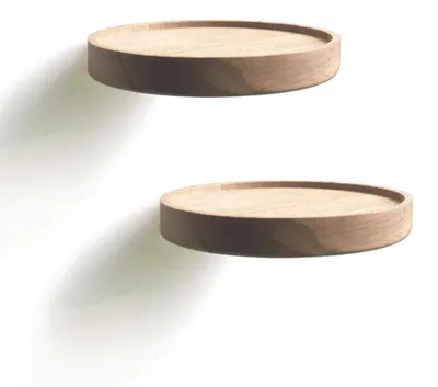 Produktbild von Schwebendes Wandregal Wandboard - 2er Set - Buchenholz - 15 cm - Belastbar bis 15 kg