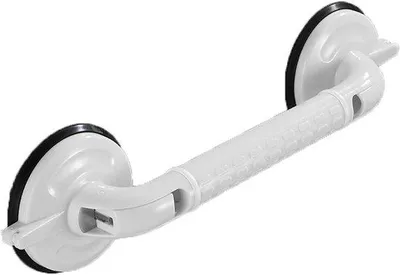 Productafbeelding van Badkamerhandgrepen - Veiligheidshandgrepen - Ondersteuning in bad - Zuignap installatie - 97 cm - Wit