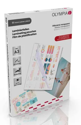 Produktbild von OLYMPIA Laminierfolie, DIN A3, 125 Mikron, 50 Stück