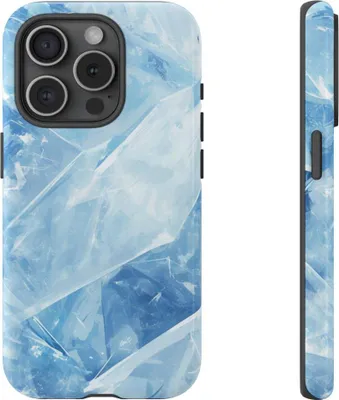 Produktbild von Blaues Eismuster – Hülle Kompatibel mit iPhone 15 Pro