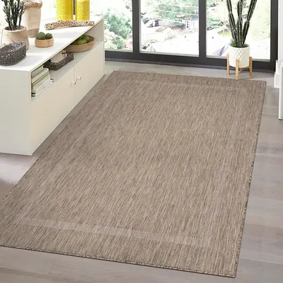 Image de Ayyildiz | Tapis d'extérieur Relax - 120 cm x 170 cm - Marron - Élégant et Résistant aux Intempéries
