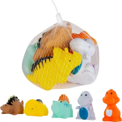 Zdjęcie produktu dla Akuku gumowa zabawka do kąpieli dinozaur gang 5 szt.