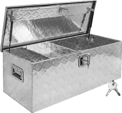 Produktbild von Trucky Set Truckbox D160 + Einhängefach Werkzeugbox Werkzeugkiste Anhängerbox Alubox Aluminium Box Einsatzkasten Einsatz Schale Organizer