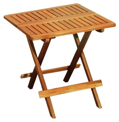 Produktbild von Tisch LOS ANGELES aus Holz mit praktischem Klappmechanismus und integriertem Handgriff stabiler Outdoor Klapptisch witterungsbeständig mit geölter Oberfläche