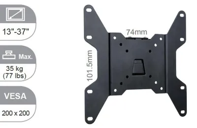 Produktbild von Vivolink VLMW1337, 33 cm (13"), 94 cm (37"), 35 kg, 50 x 50 mm, 200 x 200 mm, Schwarz