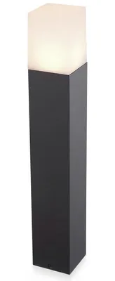 Obrázek produktu pro LED Solution Černý zahradní hranatý sloupek pro žárovku GU10 50cm 7564