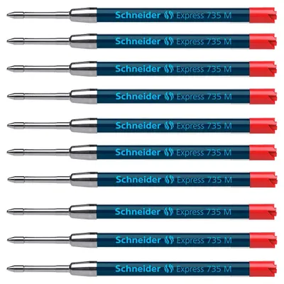 Produktbild von Schneider Express 735 Kugelschreiberminen M rot, 10 St.