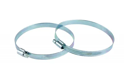 Produktbild von Schlauchschelle 100-120mm Stahl verzinkt Sechskantbolzen