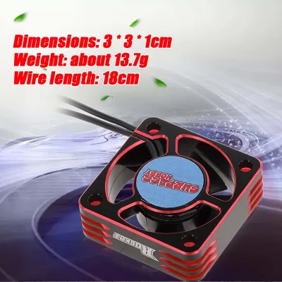 Imagen del producto de Ventilador de refrigeración de 5V y 28000 RPM para motor de coche a control remoto (RC) de 540, compatible con motores con y sin sensor