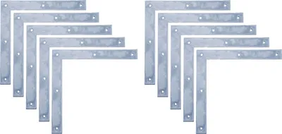 Immagine prodotto di Alberts 823528 Staffa per cancello, blu galvanizzato, 200 x 200 x 30 mm, set da 10