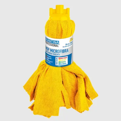 Obrázok produktu pre Mop La Briantina Gelber z mikrovlákna s franjami, váha 260 g, vysoká savosť, vhodný na