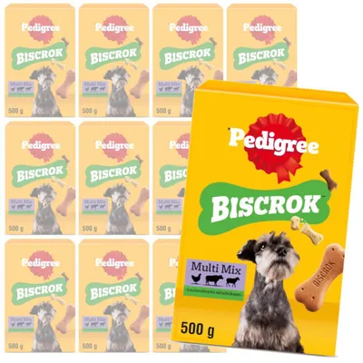 Zdjęcie produktu dla Pedigree Biscrok Multi Mix 6 x 500g Przysmak Dla Psa Chrupiące Ciasteczka
