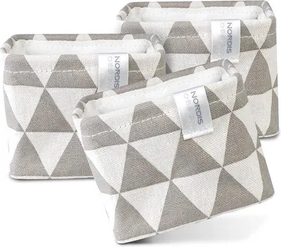Productafbeelding van Famanu Opbergmanden, set van 3 - Beige/Crème