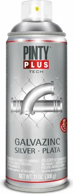Immagine prodotto di Vernice spray Pintyplus Tech Galvazinc 306 ml colori argento