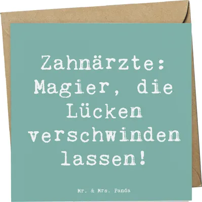 Produktbild von Mr. & Mrs. Panda Grußkarte Spruch Zahnarzt Magier - Meeresbrise - Geschenk, Berufsgestaltung, Zahnheilkunde, personalisierte Geschenke, Glückwunschkarte, Beruf, kreative